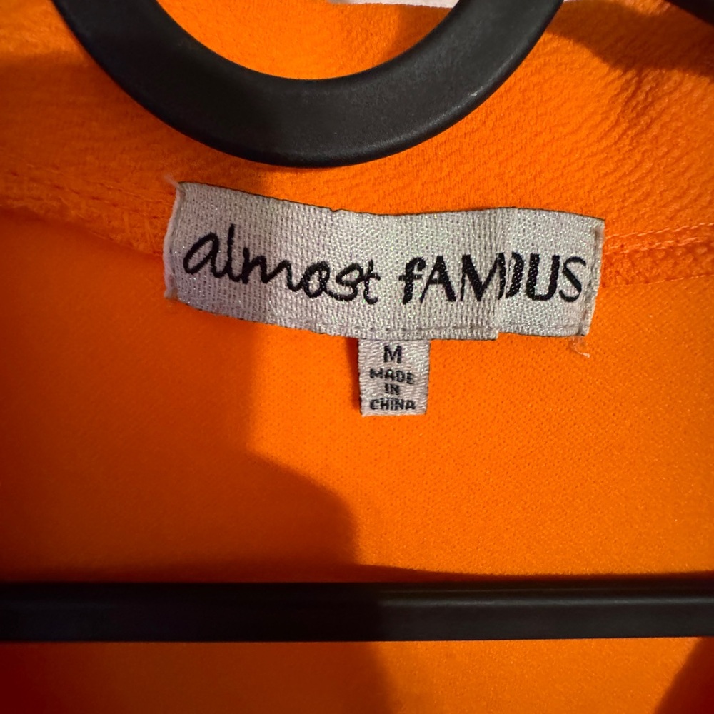 Almost Famous Orange Women's Corseted Mesh Dress - Picture 3 of 4